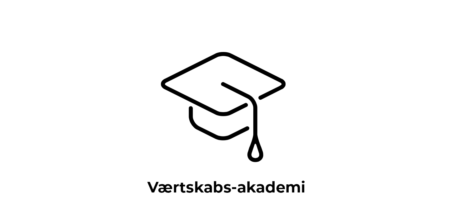 Ikon - værtskabs-akademi - sort hvid