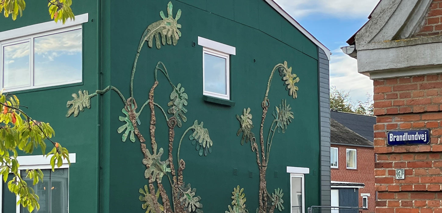 Gavlmaleri Brande tekstilmuren